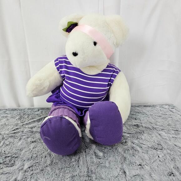 Vtg North American Bear Co Violet Exercise 1984 Purple Headband Jazzercise 19" - Picture 2 of 10